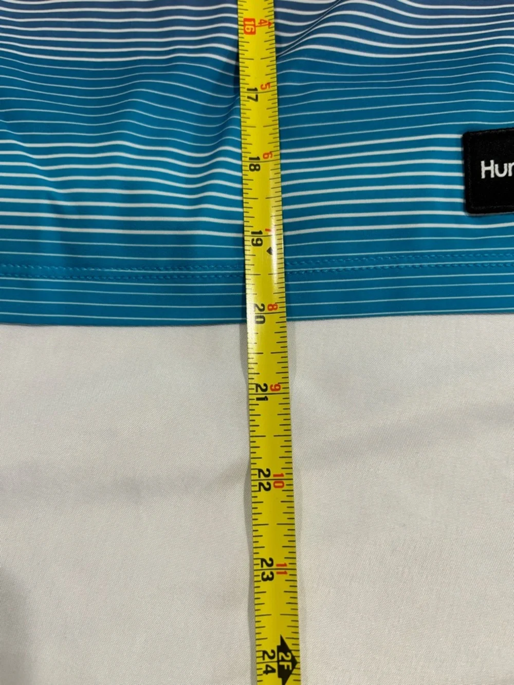 Hurley Phantom-Eco WeekenderBlue and Pink Gradient Board Shorts with Leaf Accent - Picture 9 of 11